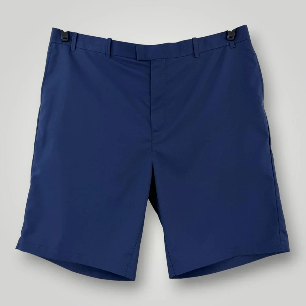 Callaway Shorts Mens 44 Blue Golf Chino Performance Microfiber Casual Flat Front